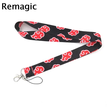 

20pcs Naruto vintage Neck Strap Lanyard keychain Mobile Phone Strap ID Badge Holder Rope Key Chain Keyrings cosplay Accessories