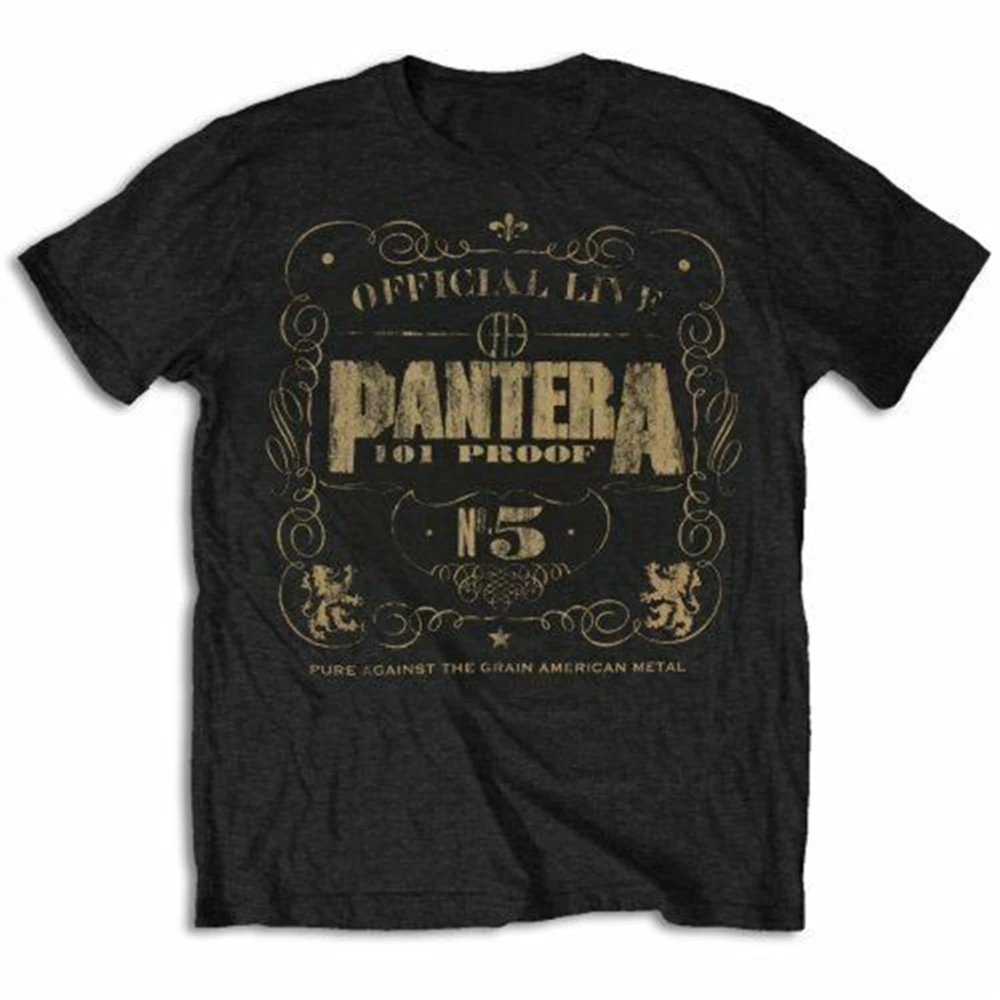 Pantera футболка 101% доказательство винтажный логотип Черная Мужская футболка Новая Металлическая рок больше размеров и цветов футболка