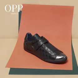OPP Hook & обувь на плоской подошве с петлей повседневная обувь Новинка 2018 г. Мужская обувь Лоферы для мужчин металлическая обувь летние туфли