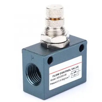 

ASC200-08 G1/4 Pneumatic Air Flow Speed Control Valve Aluminum Alloy Throttle Valve 15Mpa Aluminum Alloy