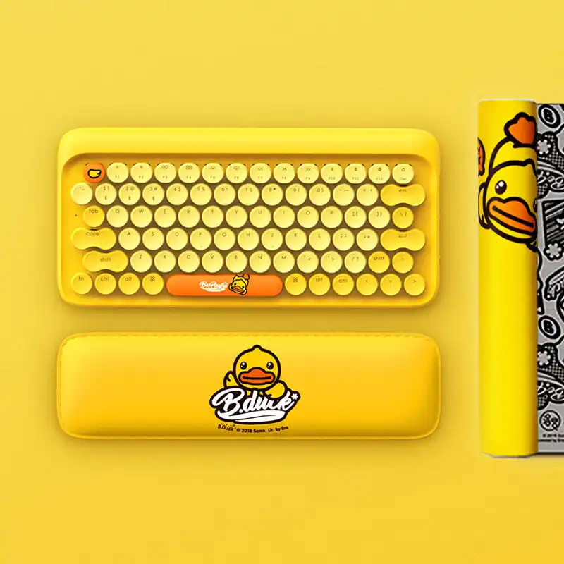 かわいい黄色アヒルサークルドットbluetoothワイヤレスキーボード 黄色のアヒル電卓黄色のアヒルマウス Ehxhy Keyboards Aliexpress