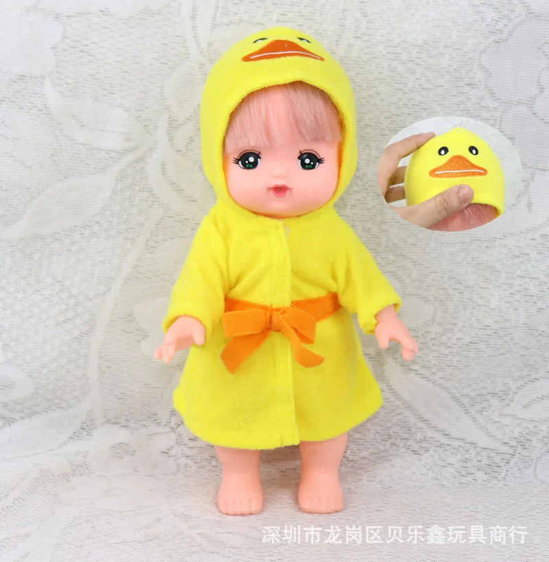 

Mi Lu Doll Clothes Accessories xiao joanmiro Applicable Duckling Pattern Bathrobe Toweling GIRL'S Toy Factory Direct Selling