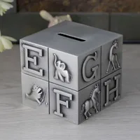 Vintage Metal Piggy Bank Square Rubik's Cube Money Box Coin Saving Pot Piggy Bank Home Decor For Kids Gift 1