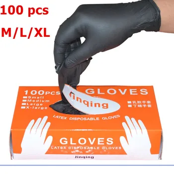 

LESHP 100pcs/lot Mechanic Gloves Nitrile gloves Household Cleaning Washing Black Laboratory Nail Art Anti-Static Gloves