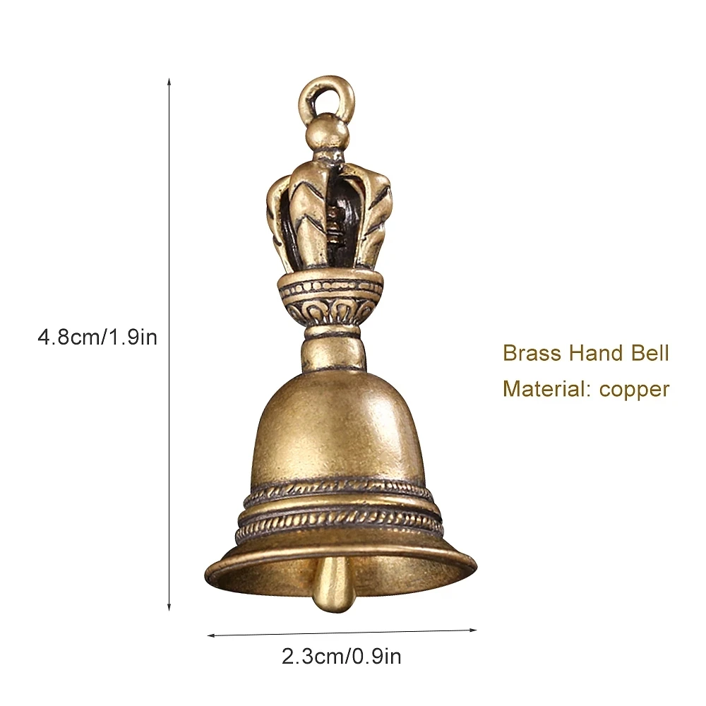 Brass Handicraft Magic Bell Wind Bell Keychain Pendant Home Decoration Antique, hand bell