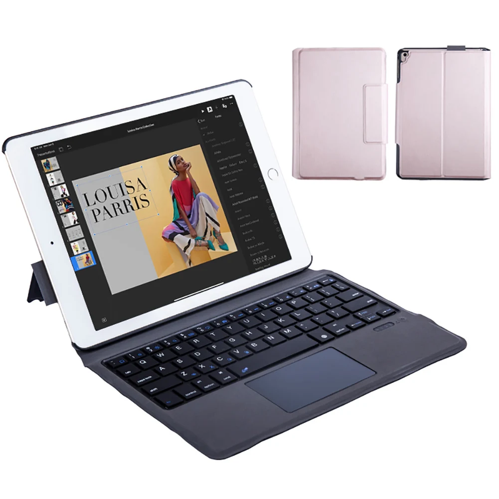 Беспроводная Bluetooth клавиатура чехол с сенсорной панелью для iPad 9,7 дюймов iPad 5th 6th кожаный чехол-подставка клавиатура для планшетного компьютера
