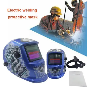 

Solar Auto Darkening Protective Welding Helmet Welder Mask 1/15000S Grinding Arc Radiation Shade Adjustment Anti-Glare Lens