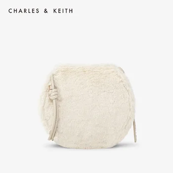 

CHARLES&KEITH New Arrival 2020CK2-80781022Women Flip-open Shoudler Bag Plush fabric bags