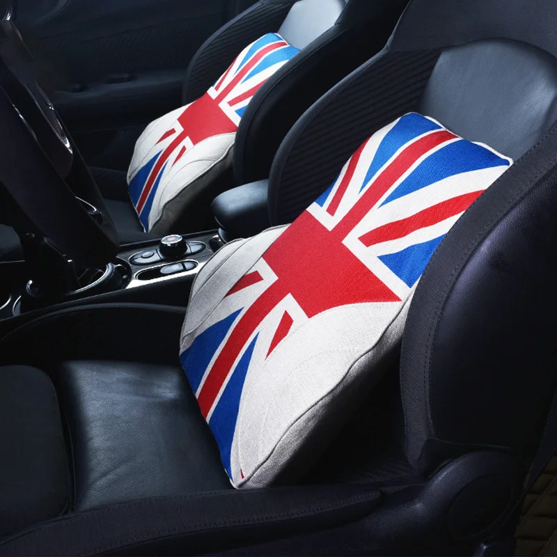 메모리 폼 목 머리 받침 등 요추 베개, 목 지지 베개, BMW 미니 쿠퍼용 인체공학 범용 시트 쿠션