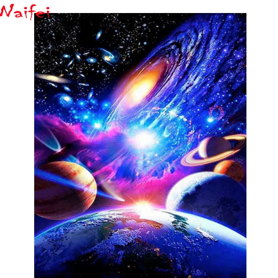 

5D DIY Diamond Painting Star Scenery 3D Diamond Embroidery Cross Stitch Needlework Home Decor Round drill unqiue gift