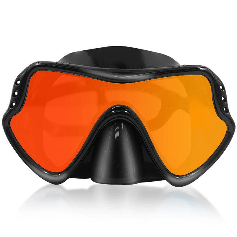 Colour Lens Professional Scuba Diving Masks Snorkeling Set Adult Silicone Skirt Anti-Fog Goggles Glasses Swimming Pool Equipment