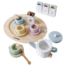 

16 Pcs Kids Kitchen Pretend Play Toys with Coffee Cup and Tray for Toddlers Girls Boys Tableware Playset Toys Kitchen Playset