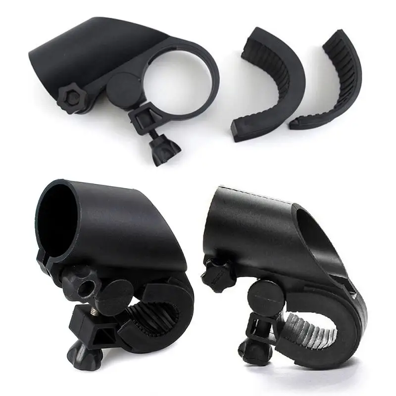 Bike Light Mount Portable Bicycle Light Lamp Stand Holder LED Flashlight Clamp Clip Mount Front Light Bracket