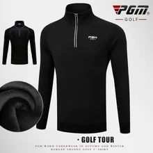 Pgm Мужская зимняя рубашка для гольфа с флисом, теплое пальто, уличная флисовая куртка, спортивный мужской пуловер на молнии с длинными рукав...