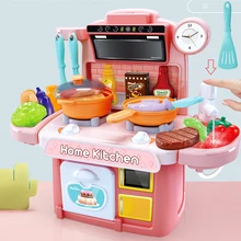 Kinder Küche Spielzeug Simulation Geschirr Pädagogisches Spielzeug Mini Küche Lebensmittel Pretend Spielen Rolle Spielen Mädchen Spielzeug Kochen Set