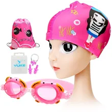 Детские очки для плавания для мальчиков и девочек, очки и шапочка для плавания, одежда для больших мальчиков, водонепроницаемый плавательный костюм высокого разрешения с защитой от запотевания