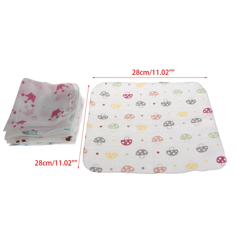 5~10pcs Baby Infant Towel Muslin Towel Handkerchiefs Two Layers Wipe 6 layer densely woven muslin cotton Adult kids Towels