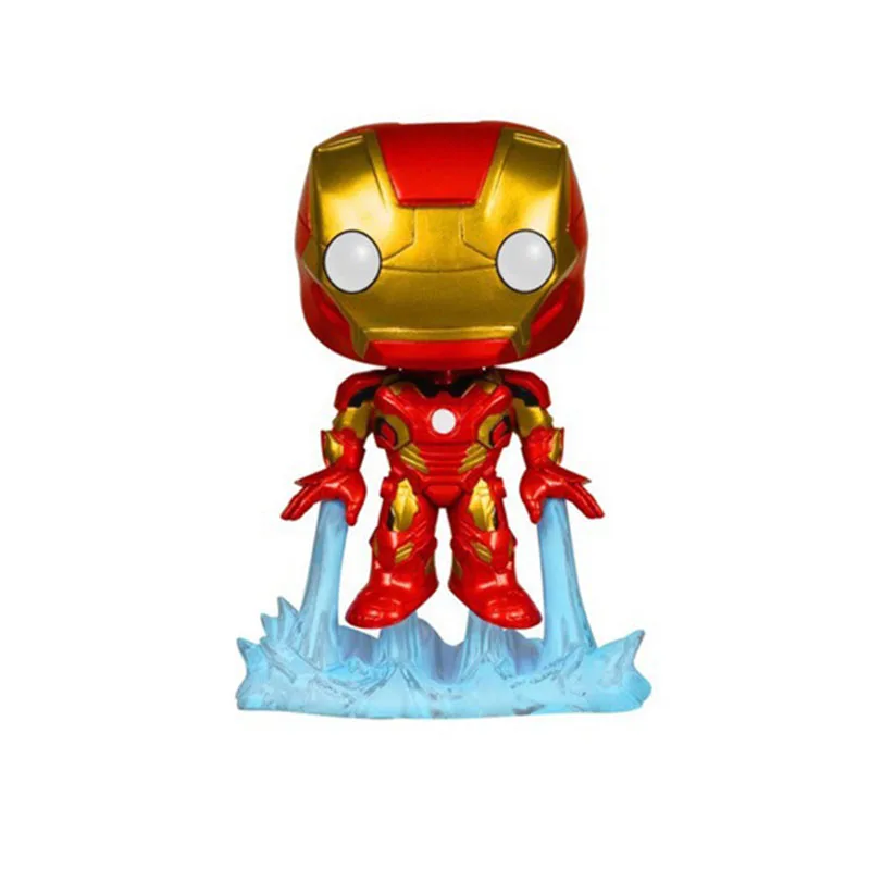 FUNKO POP Marvel Мстители Железный человек Тони Старк ПВХ фигурка Коллекционная модель игрушки для детей подарки на год F98