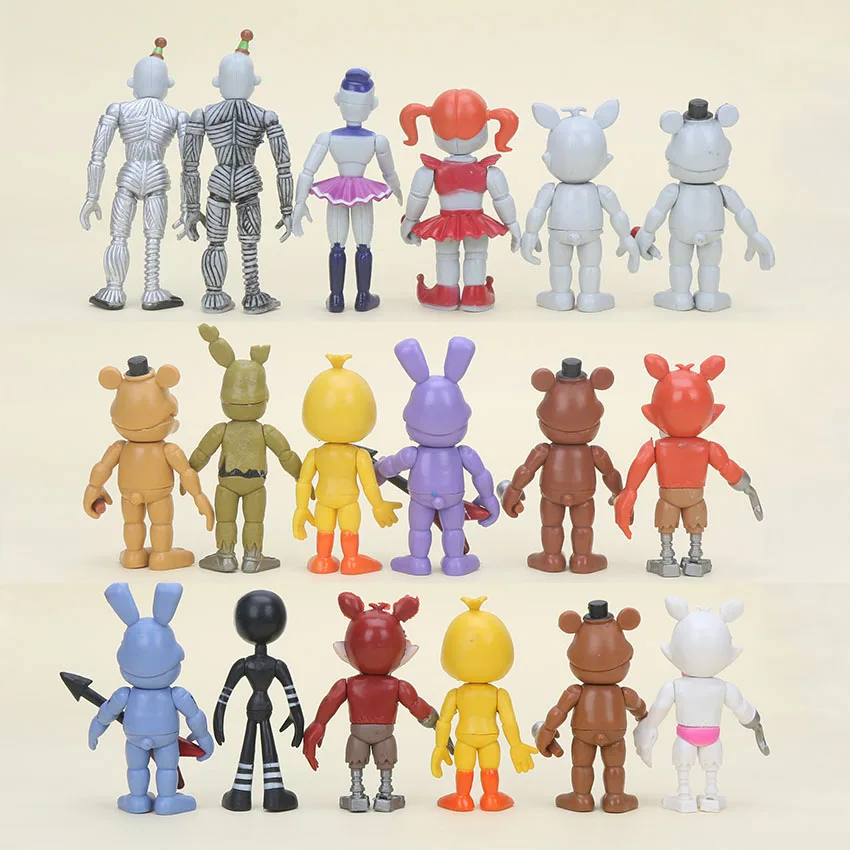 6Pcs-set-10cm-Five-Nights-At-Freddy-s-figures-Sister-Location-Chica-Funtime-Foxy-Ballora-Puppet