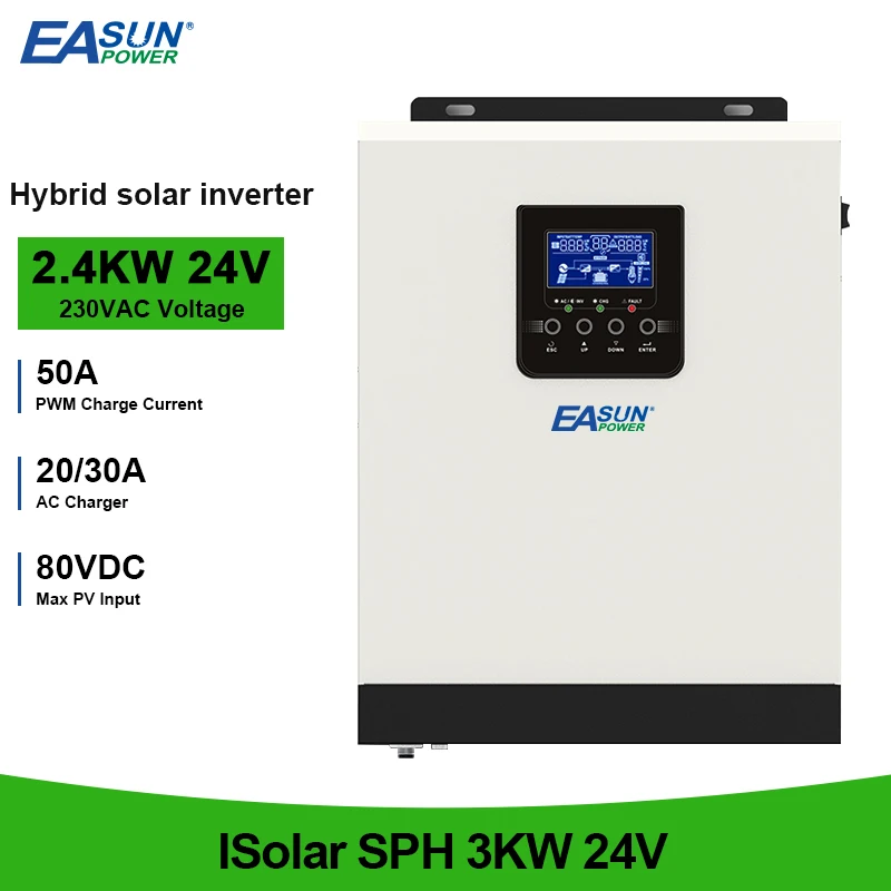Hybrid Solar Inverter 12V 24V for Solar System with PWM Charger