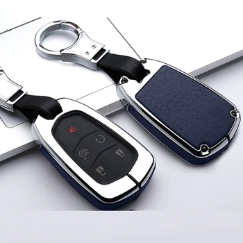 

Leather Zinc Alloy Car Key Cover Case Shell For Cadillac ESV Escalade CTS XTS SRX ATS CT5 XT5 XT6 2015 2016 2017 2018 Accessorie