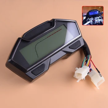 

CITALL Universal Motorcycle Speedometer Tachometer Tacho Water Temp Speed Gauge Odo RPM KMH MPH LCD Digital Backlight Backlit