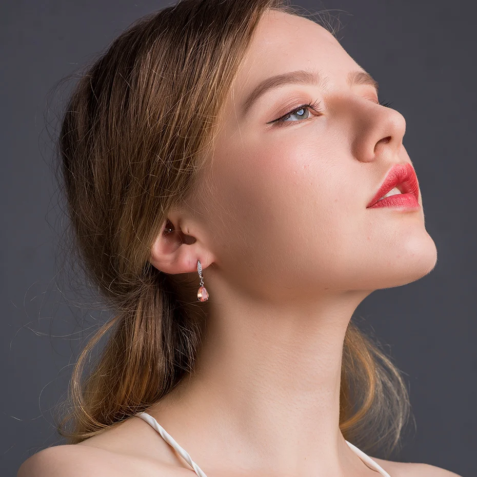 Kuololit Diaspore Gemstone Clip Earrings for Women Solid 925 Sterling Silver Created Color Change Earrings Wedding Fine Jewelry