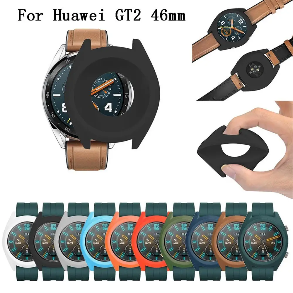 

Soft TPU Full Case Cover Shell Frame Bumper Protective For Huawei GT 2 46mm Smart watch Wearable accessories Protector GT2 #1019