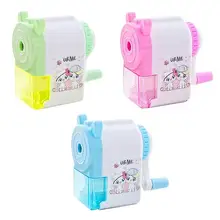 Korean Style Hand Crank Mechanical Cartoon Kids Pencil Print Sharpener Creative Supply Student Sharpener School Accessory For