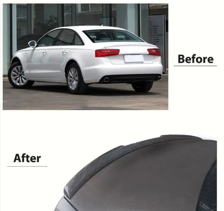 1 шт. роскошный задний спойлер багажника из углеродного волокна для Audi A6 C7 седан 2012-, высокое качество