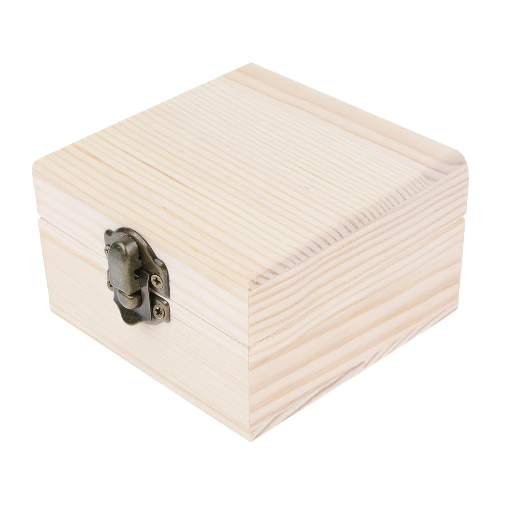 Small Wooden Storage Box Travel Soap Case DIY Craft Coins Pins Organizer Crafts Jewelry Trinket