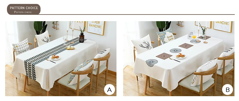 Nordic Thick Cotton Linen Tablecloth Waterproof Oil-proof Coffee Table Tablecloths Table Cover Mat Home Decoration