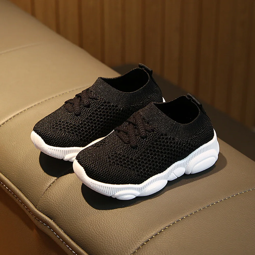 Baby soft bottom sneakers children toddler shoes Baby Sneakers Flat Shoes Infant Girls Boys Solid Stretch Mesh Sport Run Sneaker