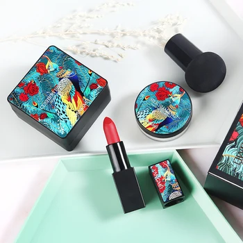 

Picture of Lipstick Loose Powder Moisturizing BB Cream Moisturizing Mushroom Sponge Set Lasting Moisture Three-Piece Set