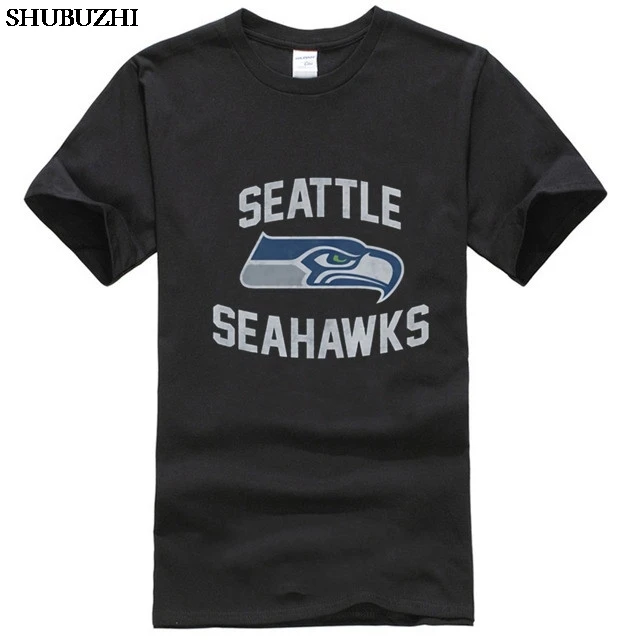 Сиэтл Сихокс хлопок выгорания футболка мужская мода хлопок Футболка мужская брендовая футболка европейский размер
