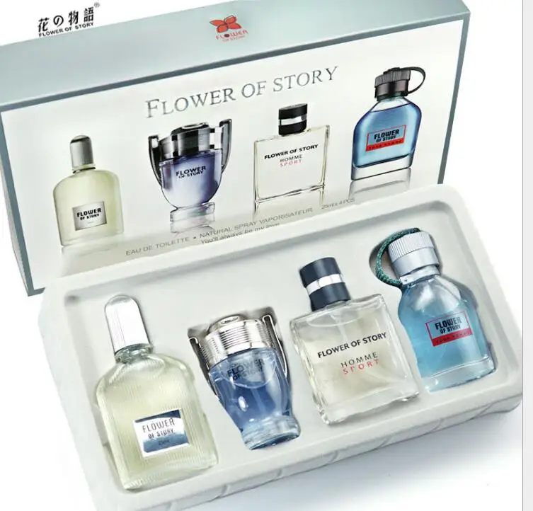 Мужской парфюмерный набор, мужской парфюм, аутентичный 4*25 м, четыре бутылки в подарочной коробке, флакон с ароматом Кельна, мужской натуральный вкус