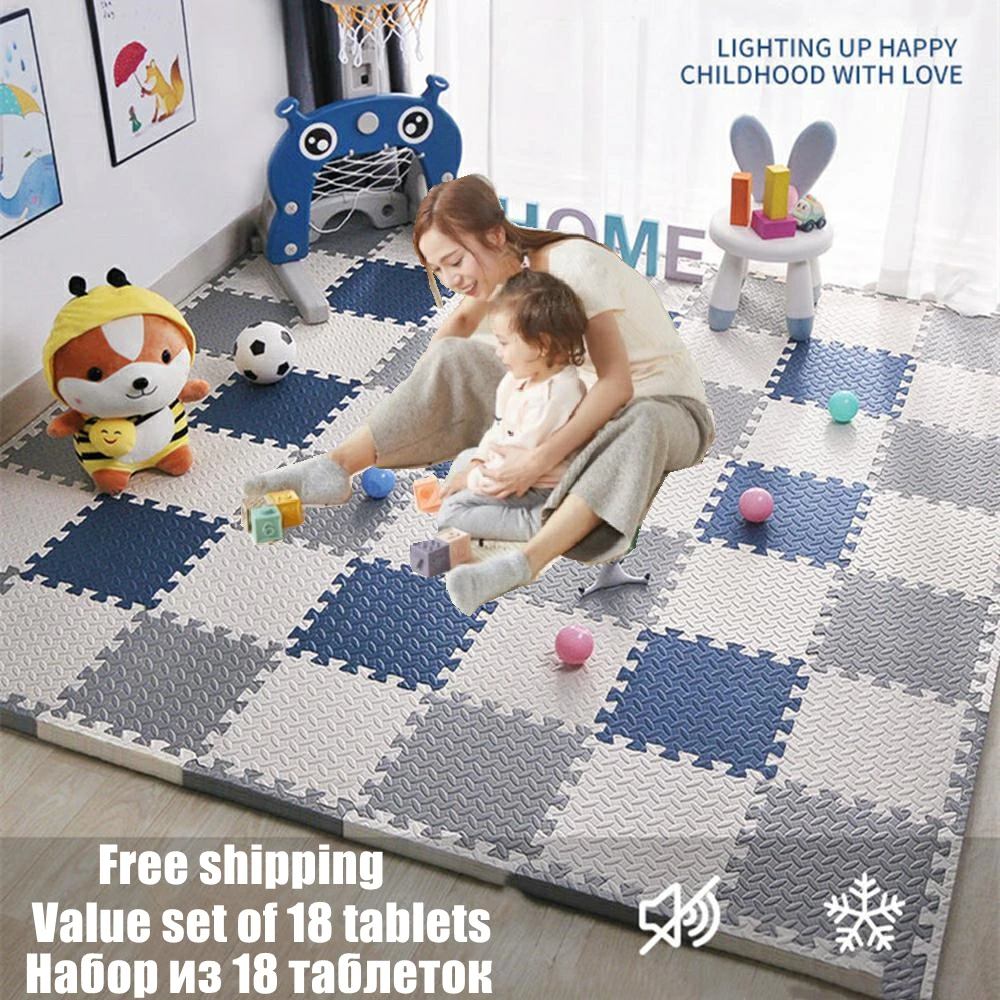 18pcs Baby Play Carpet Baby Mattress EVA Foam Play Puzzle Mats Exercise Floor Carpet Rug for Kids Carpet Climbing Pads Play Mat