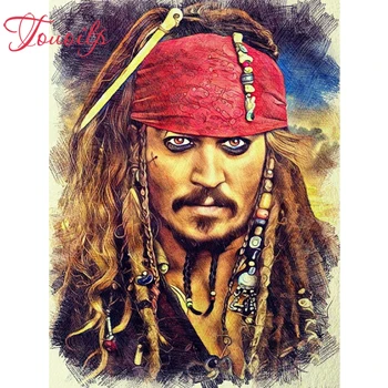 

TOUOILP 5D DIY diamond embroidery pirates of the caribbean Jack Sparrow 5d diamond painting full square&round Rhinestone mosaic