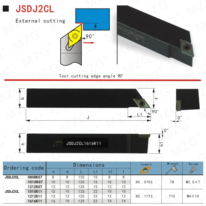 Mocask JSDJ2CL токарный станок с ЧПУ Арбор JSDJ2CL0808H07 держатели инструментов мелких деталей обработки внешних режущих держатели резцов
