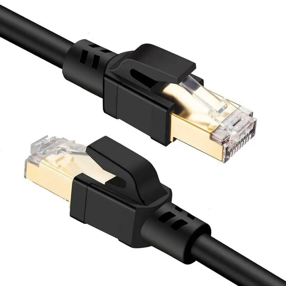 Cat8 RJ45 Network LAN Ethernet Patch Lead Flat Cable 2000Mhz For PC LAN Cable Cord Wire Male Connector