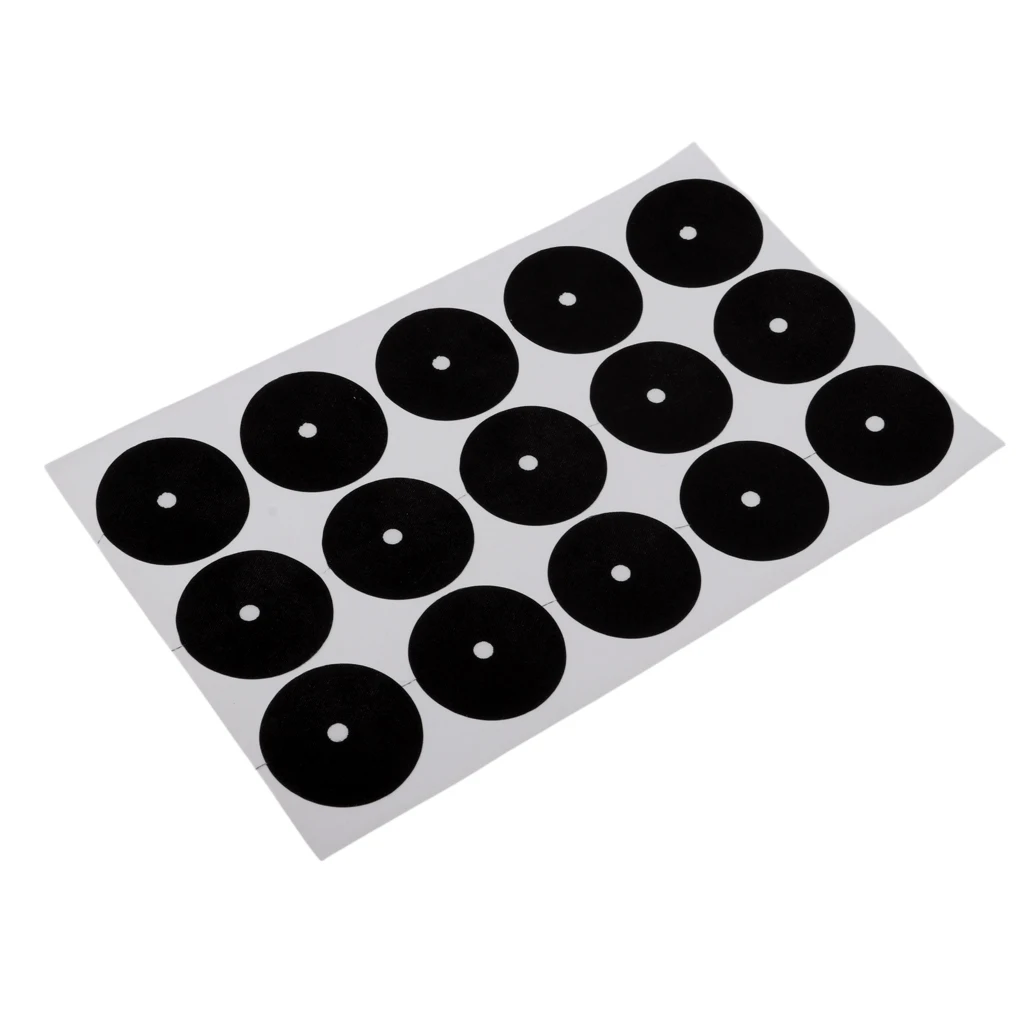 Pack of 15 Pool Table Spots Black Ball Marker Sticker Hitting Training Spot