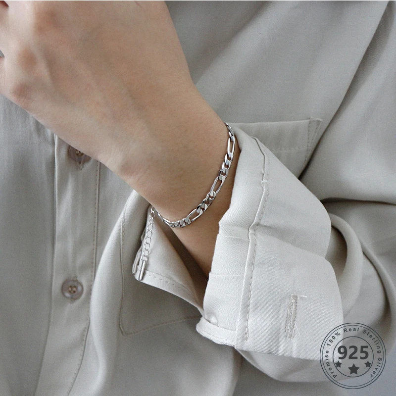 Louleur 925 пробы Серебряная цепочка золотые браслеты морозный стиль регулируемые лаконичные серебряные браслеты для женщин новые модные ювелирные изделия