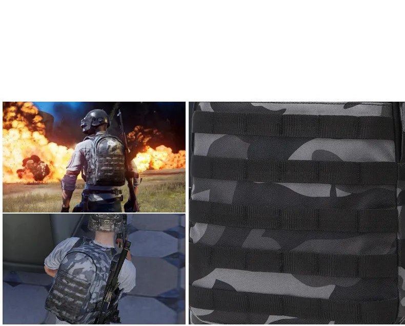  Game Playerunknown's Battlegrounds PUBG Cosplay Level 3 Instructor Backpack Outdoor Multi-functiona