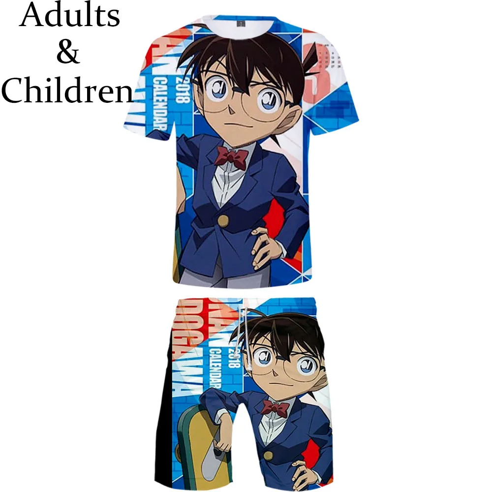 New Anime 3d Detective Conan T Shirt Shorts Male Female Summer New Anime 3d Detective Conan T Shirt Shorts Male Female Summer