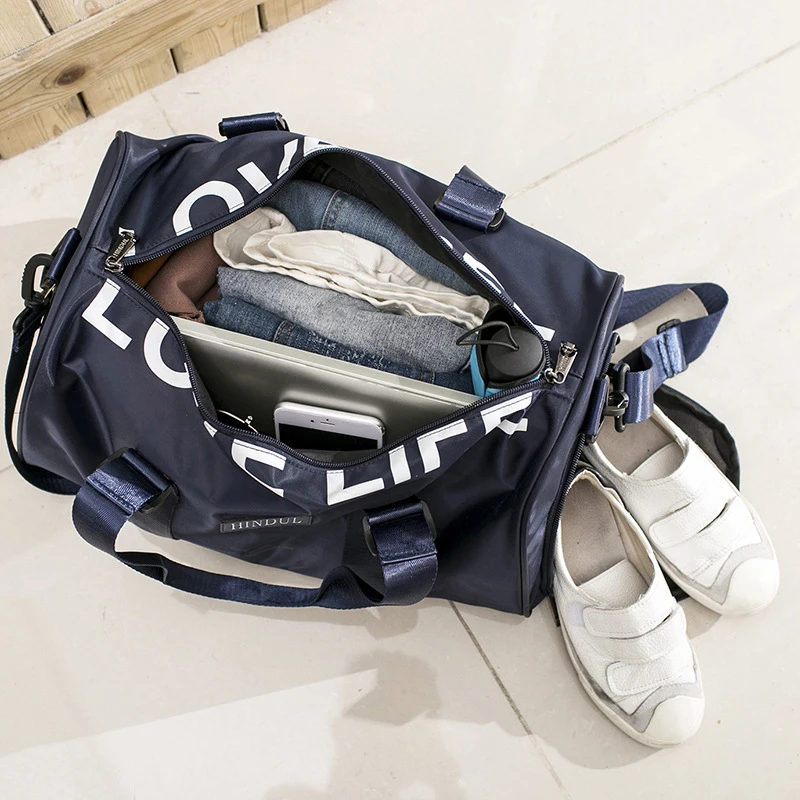 Large Waterproof Nylon Handbags Outdoor Sport Bags Men Travel Sports Gym Training Bag Crossbody Shoulder Bag