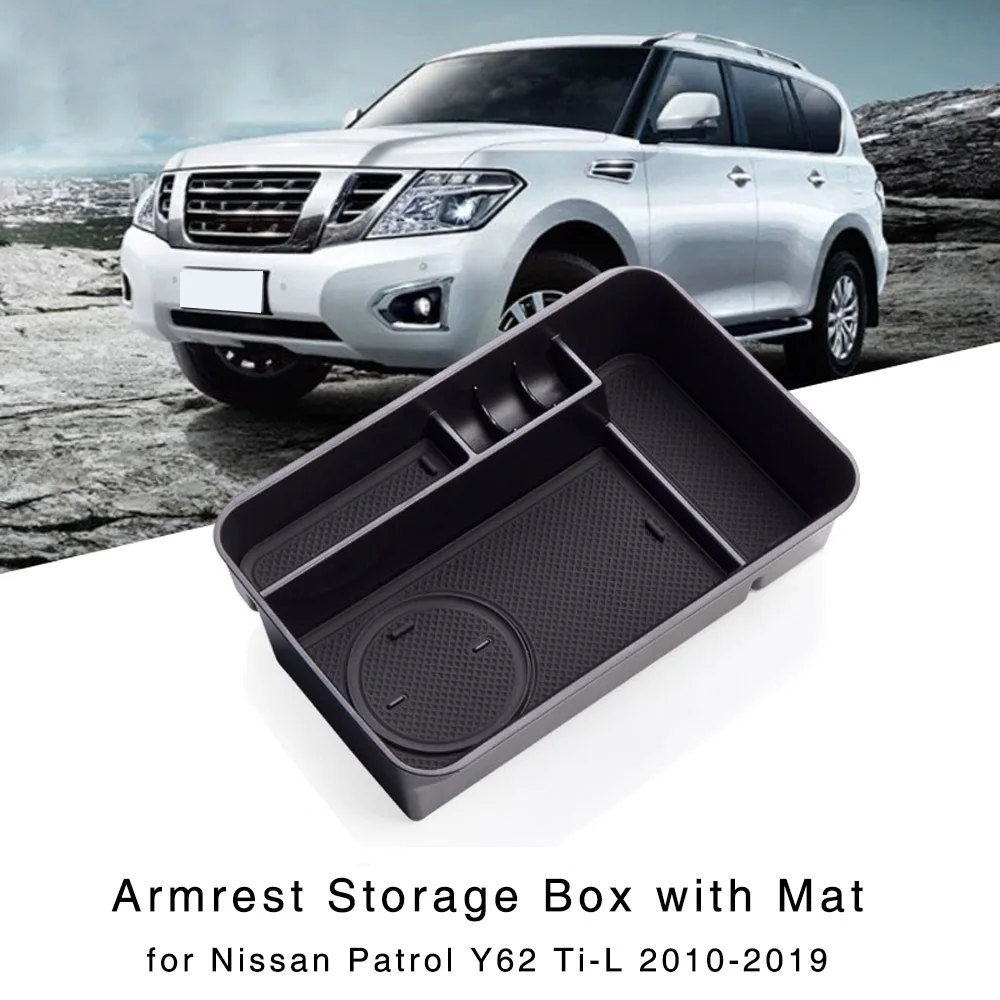 Подлокотник для хранения Коробка Nissan Patrol Y62 Ti L 2010 2011 2012 2013 2014 2015 2016 2017 2018 2019