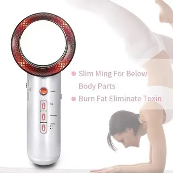 

New 3 in 1 Infrared Ultrasonic Body Massager Device Burner Beauty Cavitation Slimming Face Face Lifting Fat Ultrasound Mach J8N7