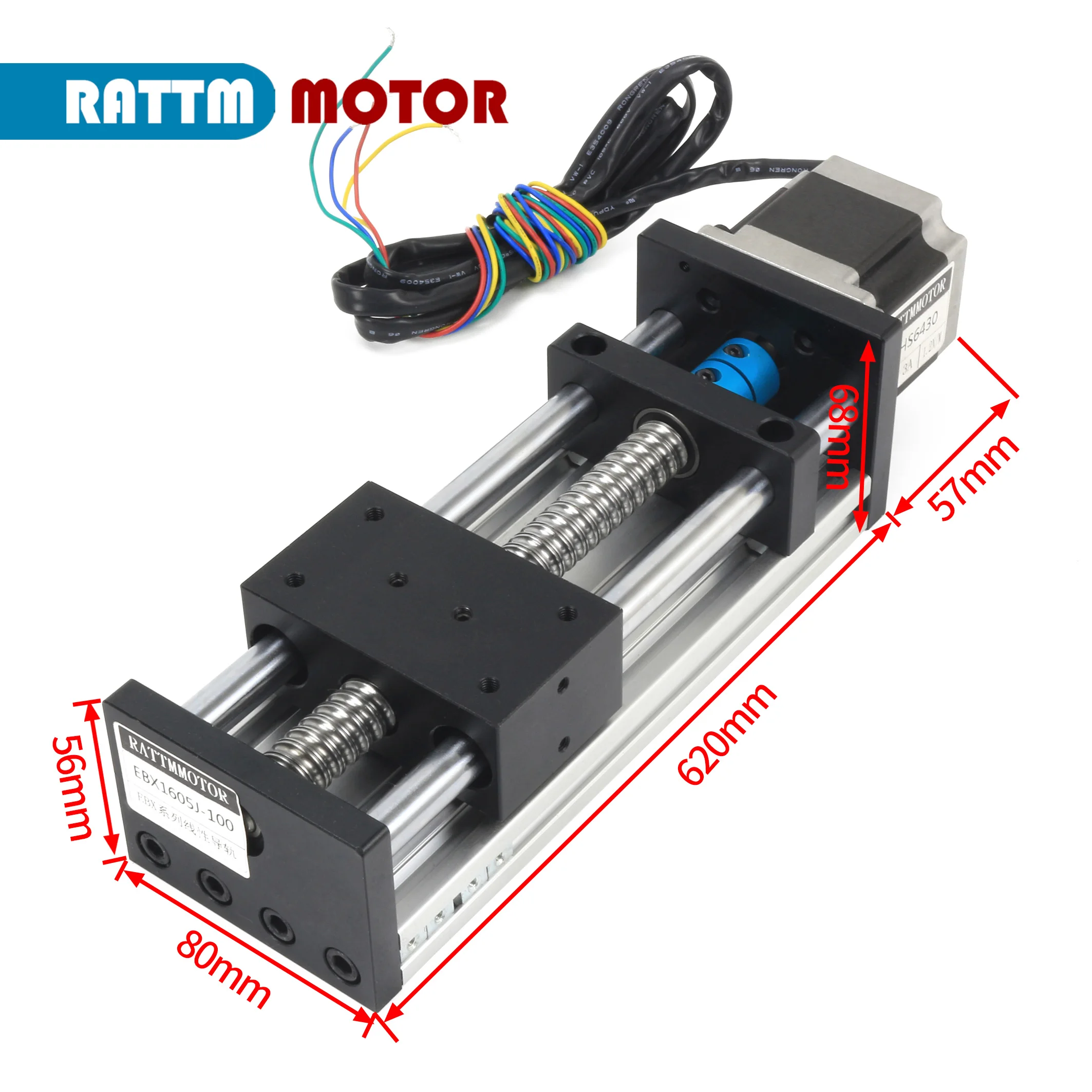 Curso Eficaz, SFU1605 Ballsscrew, Guia Linear, 16mm,