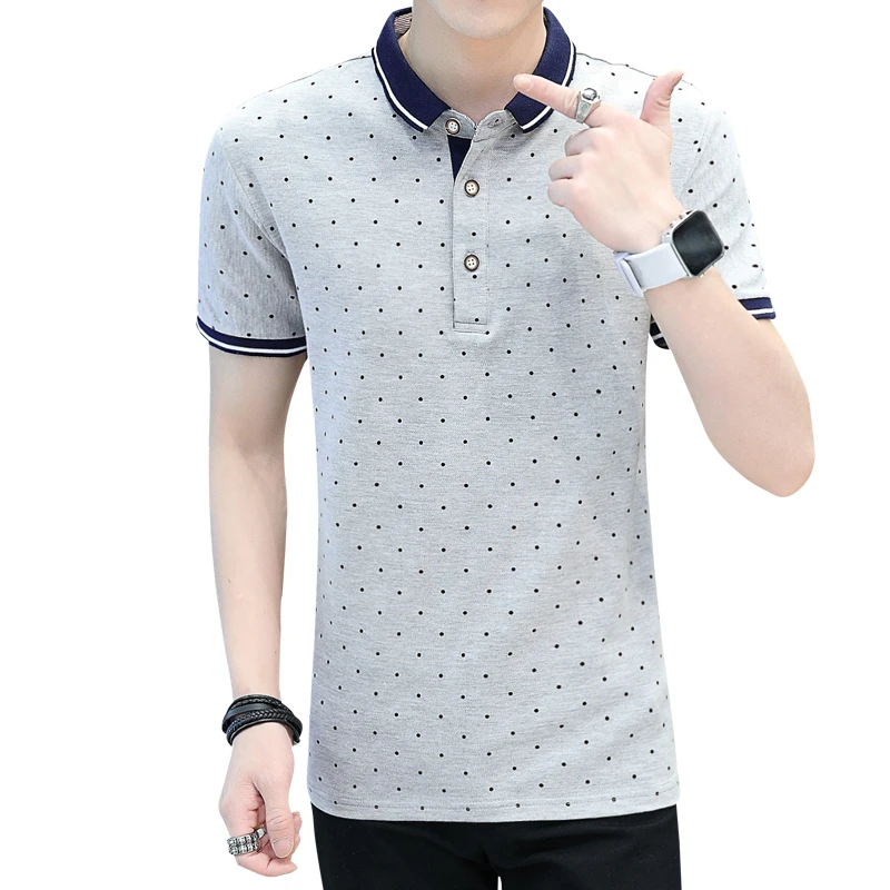 

New Style Polo Shirt Men Fashion Cotton Summer Shirt Short-sleeve Poloshirts Fashion Print Tops Big Size M-4XL Camisa Polo Homem
