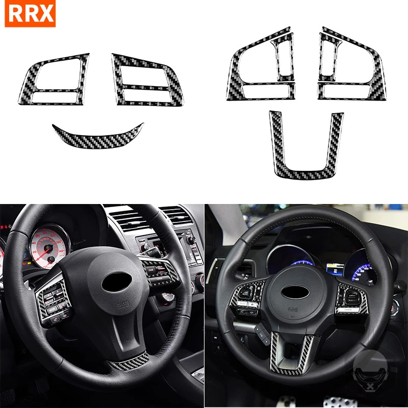 For Subaru Impreza Wrx Sti Xv Crosstrek 15 16 17 Carbon Fiber Steering Wheel Key Frame Chin Trim Stickers Car Accessories Interior Mouldings Aliexpress